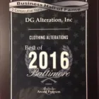 Business 35 image DG ALTERATION, INC Tailors in Baltimore MD