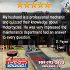 Business 59 image HYR HONDA YAMAHA HUSQVARNA OF REDLANDS Windshield Replacement & Repair in Redlands CA