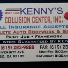 Business 2 image KENNY'S COLLISION CENTER, INC. Paint in San Diego CA