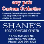 Business 3 image SHANE'S FOOT COMFORT CENTER Orthopedic Shoe Dealers in Shoreline WA