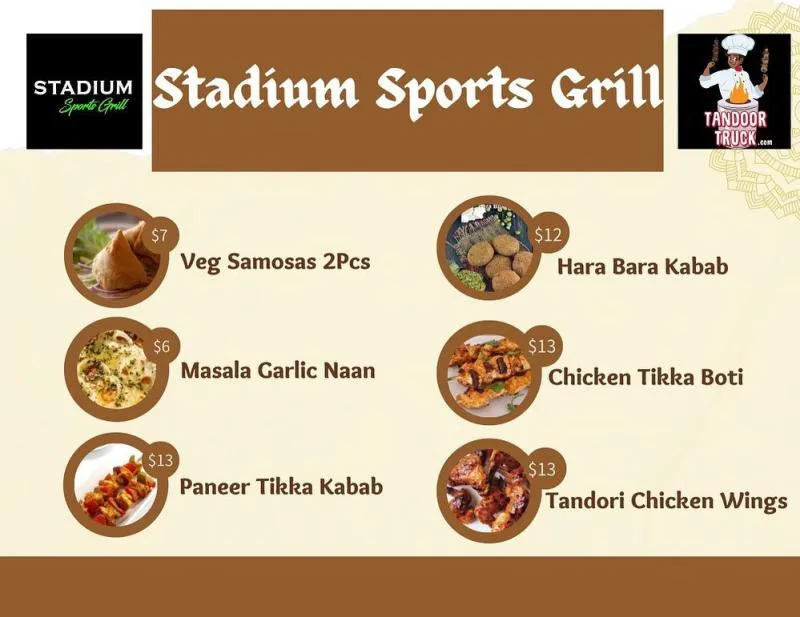 Business 2 image MENU OF STADIUM SPORTS GRILL